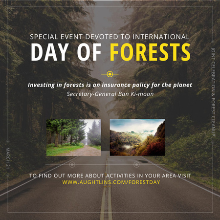 Szablon projektu Special Event devoted to International Day of Forests Instagram