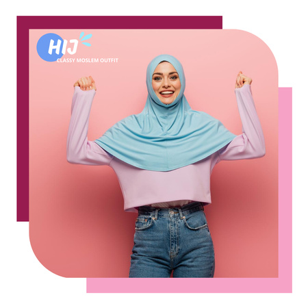 Designvorlage Modest Fashion for Stylish Muslim Women für Instagram AD