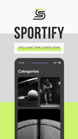 Designvorlage Sportveranstaltungen übertragen App-Promotion für Mobile Presentation