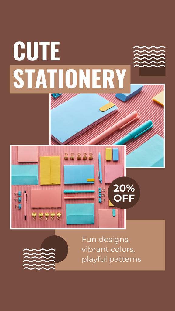 Special Discount on Cute Stationery Instagram Story Modelo de Design