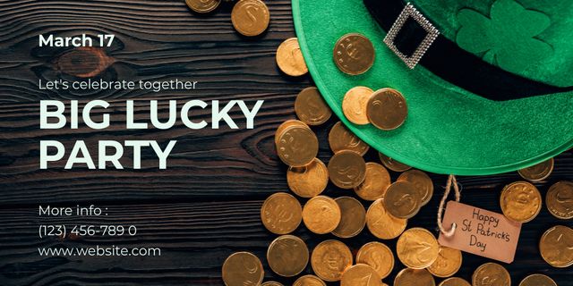 Platilla de diseño Big Lucky St. Patrick's Day Party Twitter