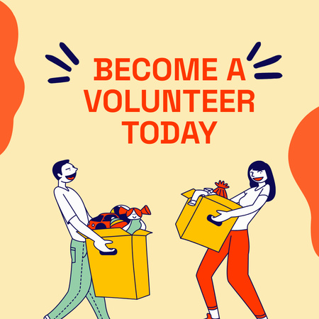 Motivation to Becoming a Volunteer Instagramデザインテンプレート