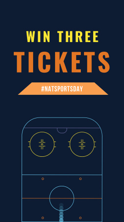 Hockey Match Tickets Offer Instagram Story Design Template
