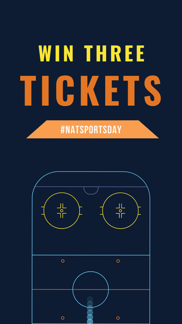 Hockey Match Tickets Offer Instagram Storyデザインテンプレート