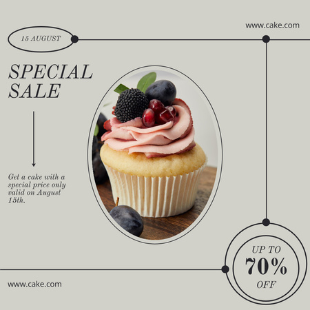 Special Sale on Appetizing Cupcakes Instagram Design Template