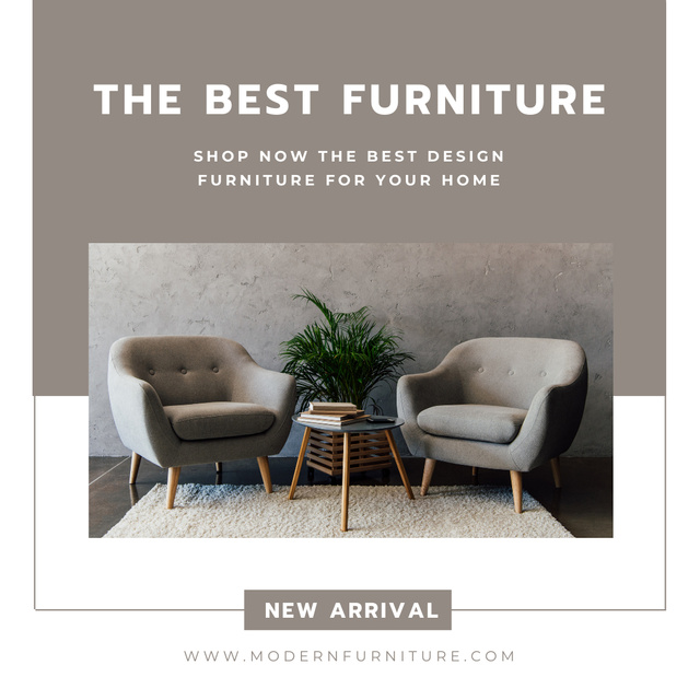 Ontwerpsjabloon van Instagram van New Furniture Pieces Collection Offer