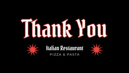Designvorlage Pizza and Pasta in Indian Restaurant für Business Card US