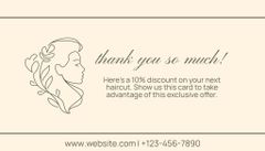 Hair Service Discount Ad with Woman Illustration