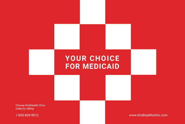 Medical Ad with Red Cross Poster 24x36in Horizontal Design Template
