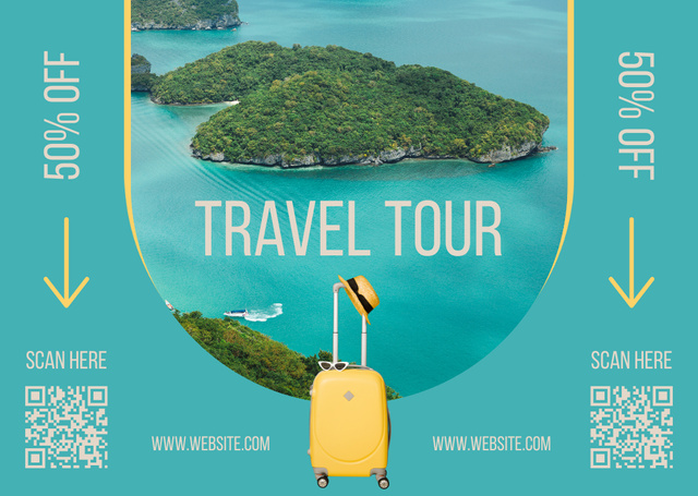 Tour to Beautiful Natural Destinations Card – шаблон для дизайна