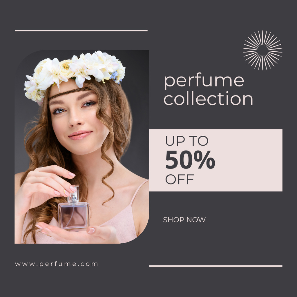 Perfume Collection Discount Offer Instagram tervezősablon