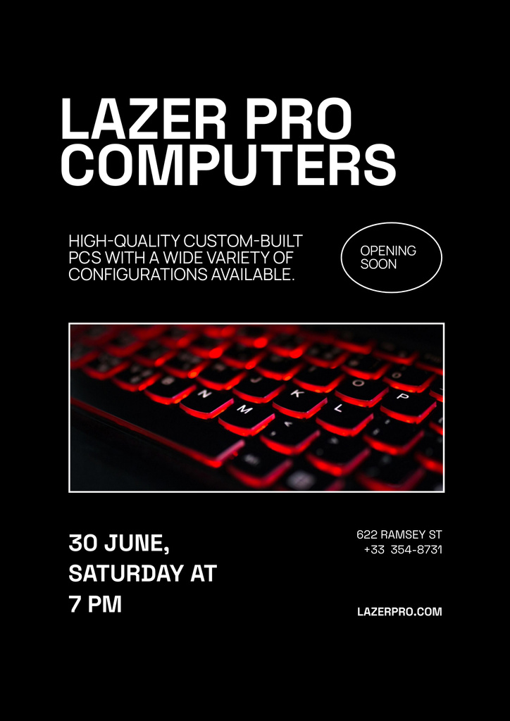 Computer Gear Ad Poster Design Template
