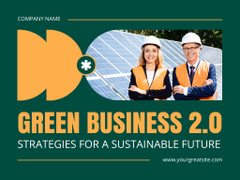 Green Business Strategy Offer with Woman and Man in Hard Hat