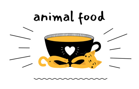 Modèle de visuel Fournisseur d'aliments pour animaux - Business Card 85x55mm