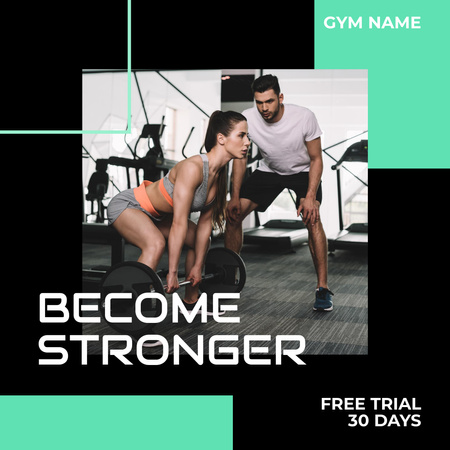 Gym Online Ads Instagram Design Template