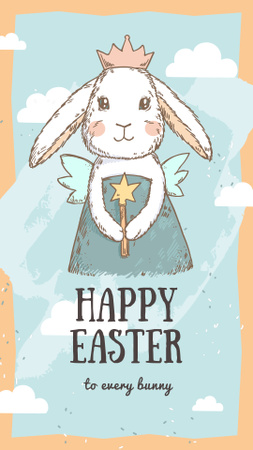 Cute Easter bunny Instagram Story Design Template