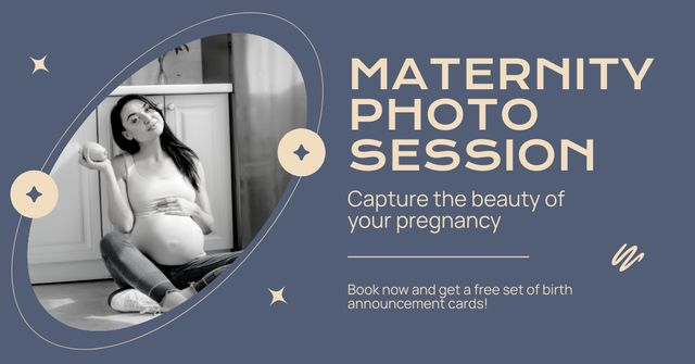Ontwerpsjabloon van Facebook AD van Beautiful Pregnancy Photo Shoot from Professional Photographer