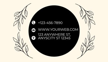 Tattoo Studio Service With Skull And Twigs Business Card US Design Template
