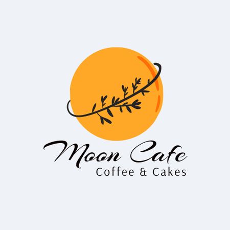 Bakery Ad with Moon Illustration Logo tervezősablon
