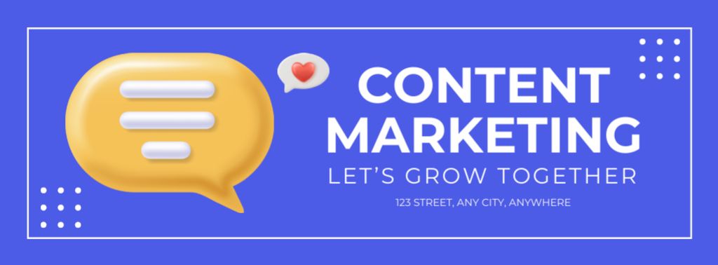 Content Marketing Specialist Service Offer Facebook coverデザインテンプレート