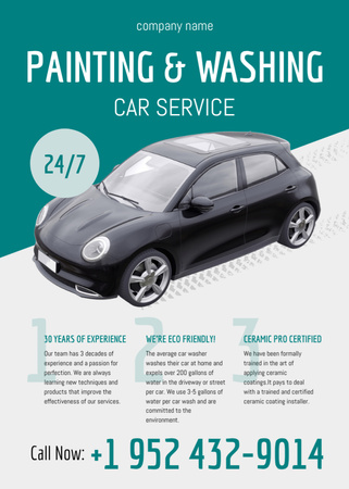 Offer of Car Painting and Washing Flayer Design Template
