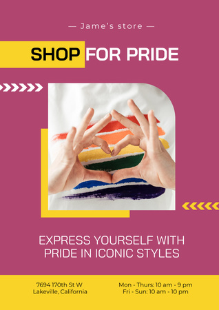 Designvorlage LGBT Shop Ad für Poster A3