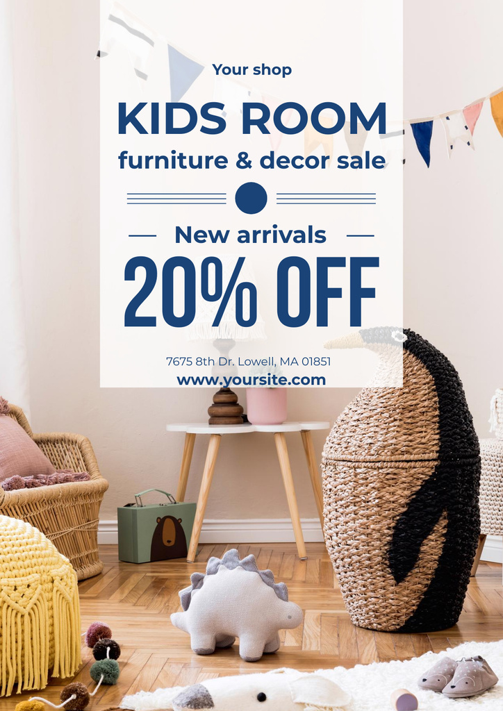 Modèle de visuel Cozy Nursery with Toys - Poster