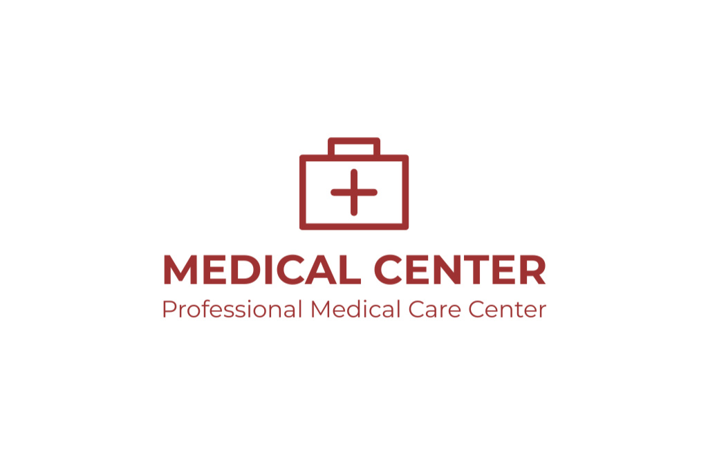 Medical Center Appointment Reminder on Minimalist Business Card 85x55mm Modelo de Design