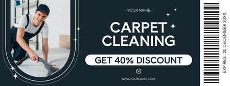 Services of Carpet Cleaning with Discount Coupon Design Template