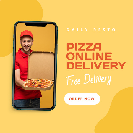 Template di design Offerta speciale di consegna di deliziose pizze Instagram