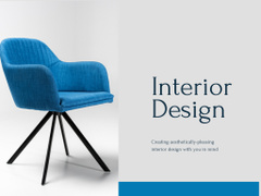 Modern Blue Armchair on Interior Design