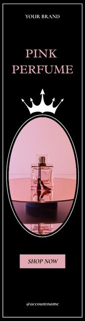 Pink Perfume Ad Skyscraper Šablona návrhu
