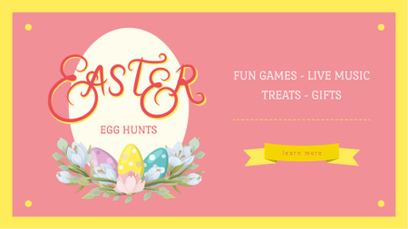 Colored Easter eggs Full HD video – шаблон для дизайна
