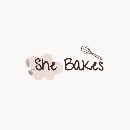 Bakery Emblem with Kitchen Utensils Illustration Logo Design Template