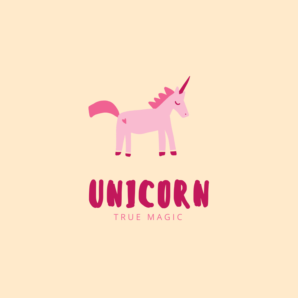 Platilla de diseño Emblem with Unicorn Logo