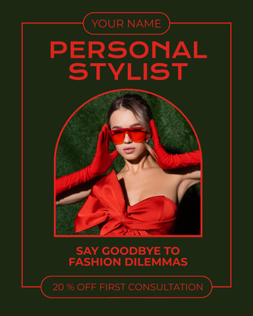 Stylish Dressing Consultancy Instagram Post Vertical Design Template