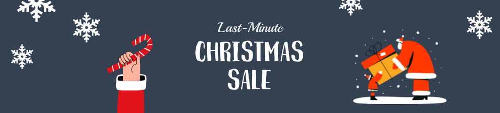 Christmas Holiday Sale Announcement Ebay Store Billboard Design Template