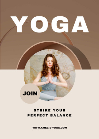 Szablon projektu Online Yoga classes promotion Flayer