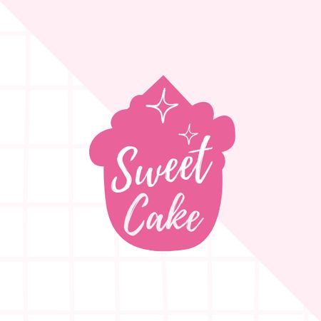 Bakery Ad with Yummy Cake Logo Modelo de Design