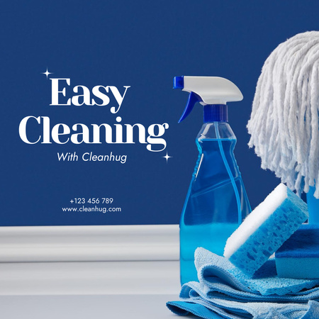 Cleaning Services Promotion with Spray Instagram AD Design Template