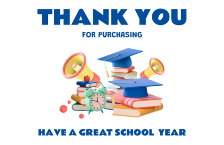 Back to School Announcement Thank You Card 5.5x8.5in Design Template