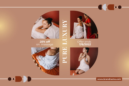 Advertisement for Women's Spa Salon Mood Board – шаблон для дизайну