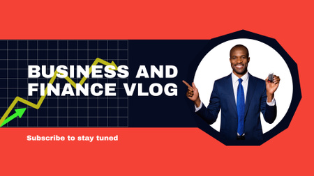 Modèle de visuel Graphiques avec Vlog sur les affaires et la finance - YouTube intro