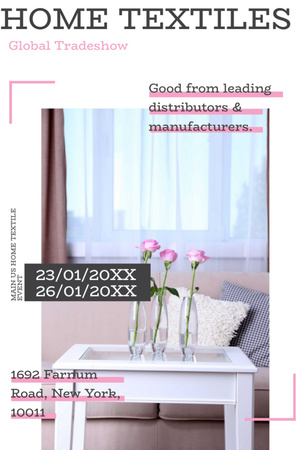 Template di design Home textiles event announcement roses in Interior Tumblr