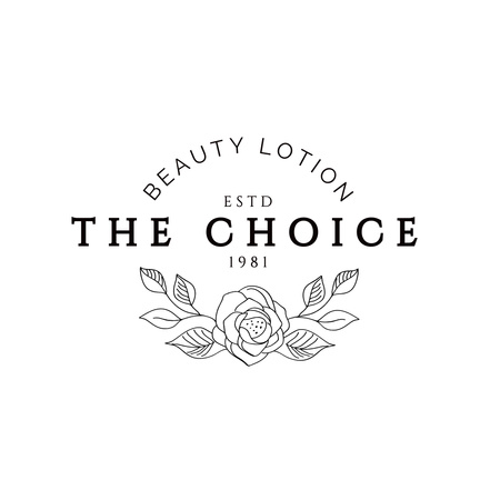 Beauty Studio Emblem Logo Design Template