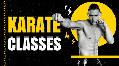 Karate Class Ad Youtube Thumbnail Modelo de Design