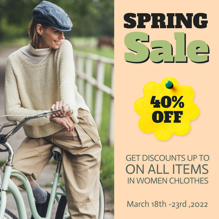 Spring Sale of Fashionable Items Instagram Design Template