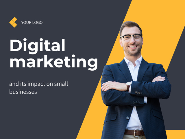 Plantilla de diseño de Digital Marketing Professional Service Offering Presentation 