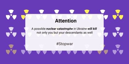 Ontwerpsjabloon van Twitter van Nuclear Catastrophe in Ukraine