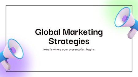 Template di design Presentazione delle strategie di marketing globale per la crescita aziendale Presentation Wide